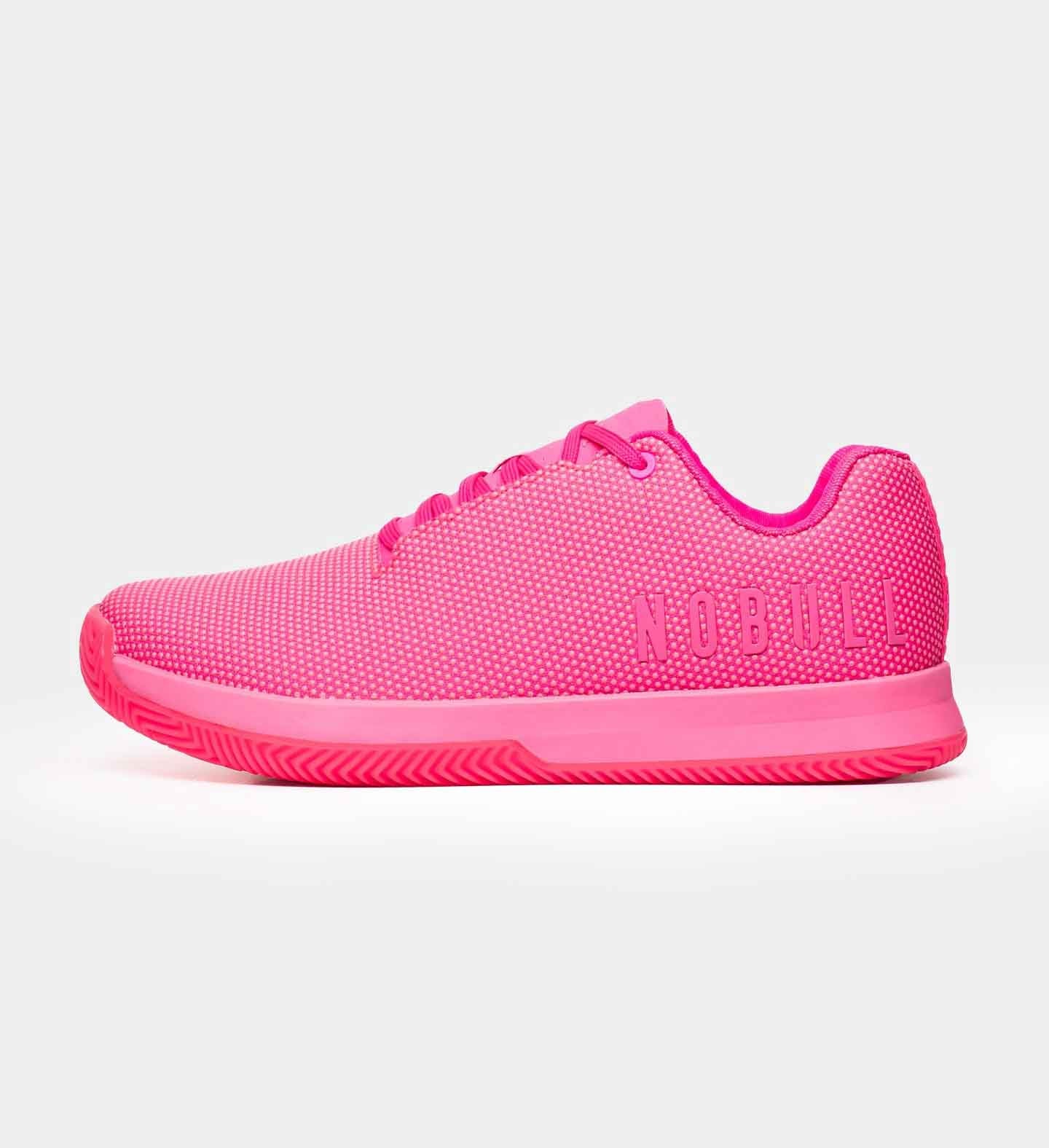 Fluorescent pink retailer trainers