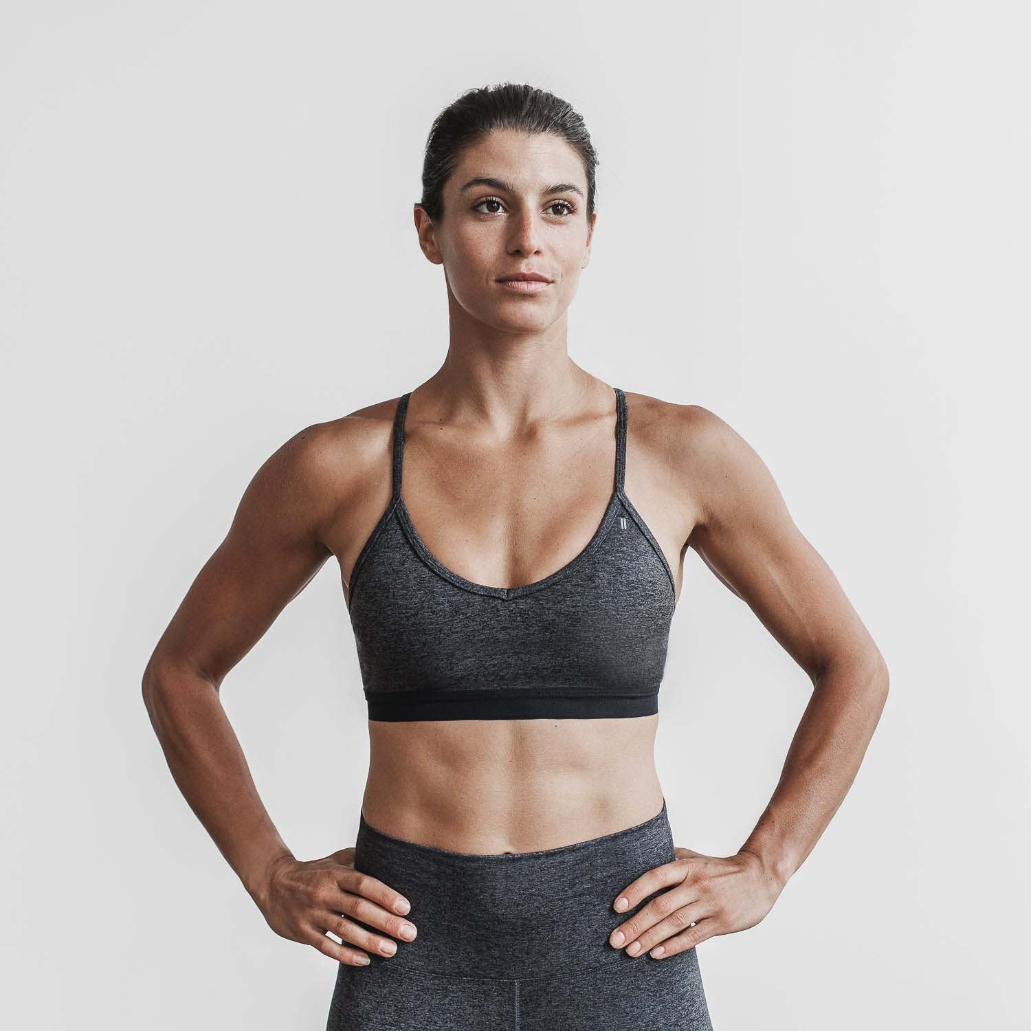 Wrap Bra in Heather Melt - Charcoal Heather – Carbon38