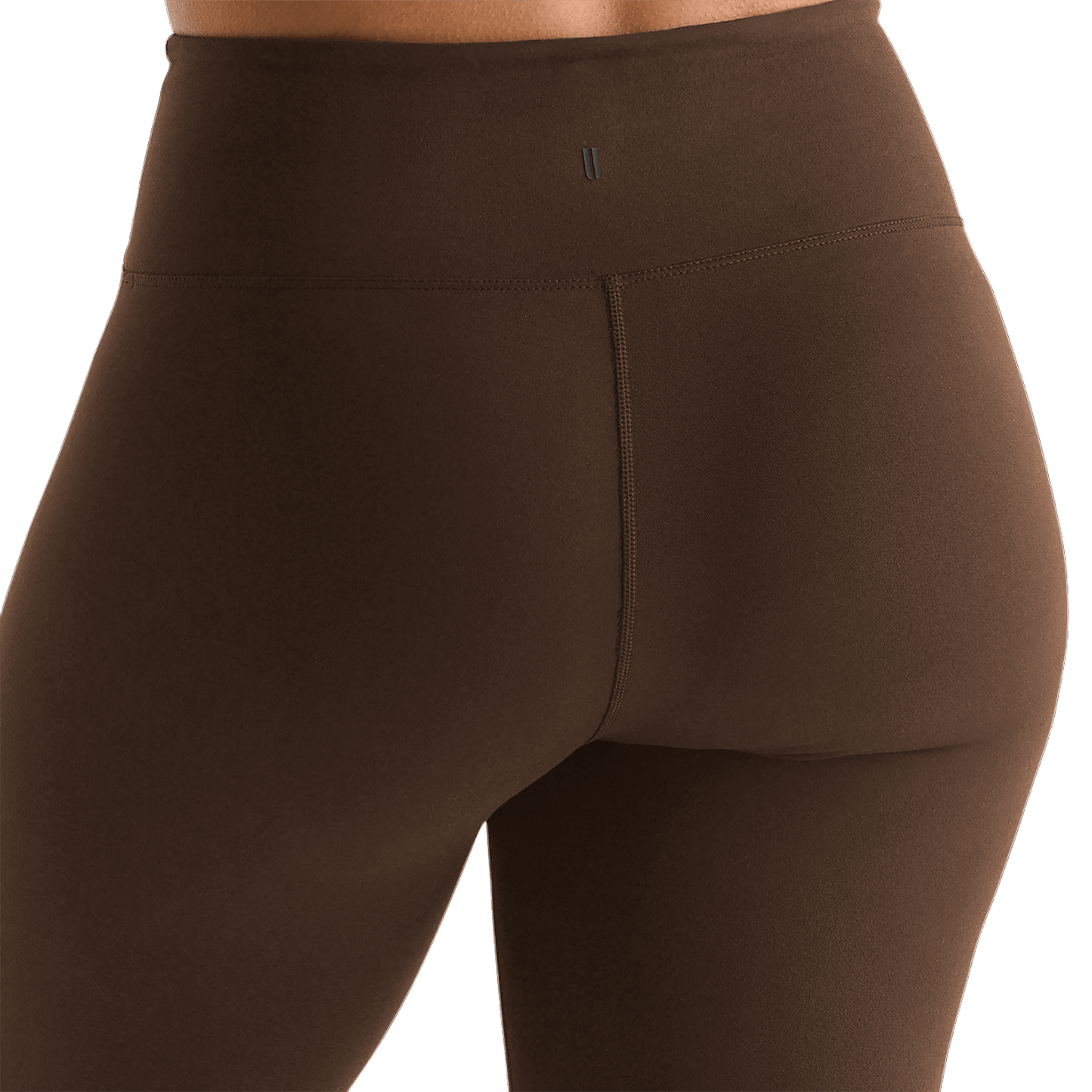 Chocolate Women's High-Rise Matte Tight 25" Back Angle.