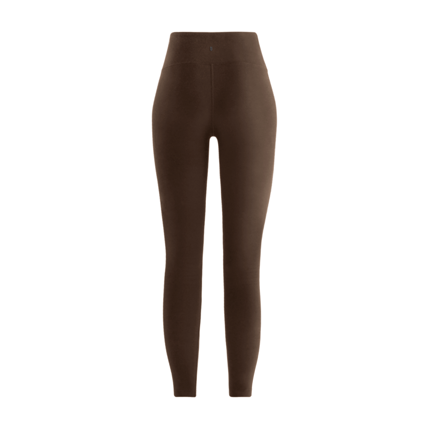 Chocolate Women's High-Rise Matte Tight 25" Back Silhouette Angle.