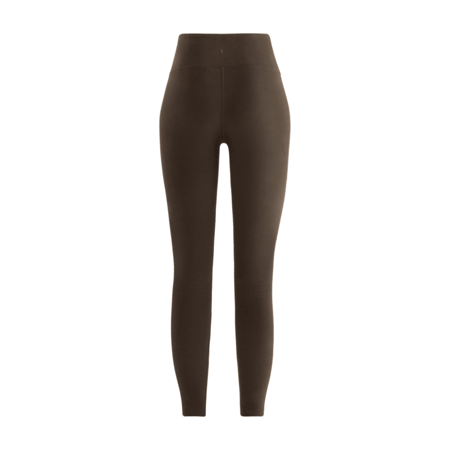 Chocolate Women's High-Rise Matte Tight 25" Back Silhouette Angle.