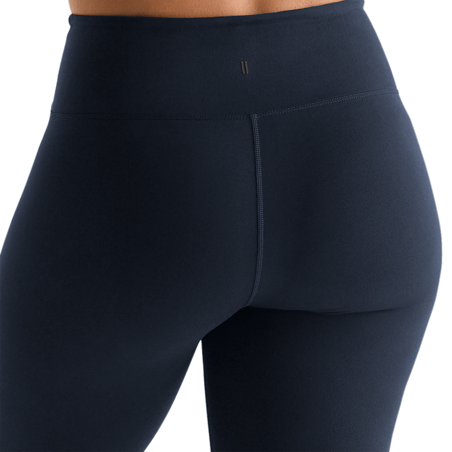 Night Navy Women's High-Rise Matte Tight 25" Back Detail Angle.