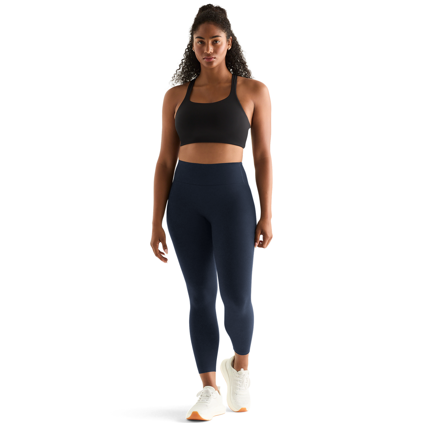 Night Navy Women's High-Rise Matte Tight 25" Front Angle.