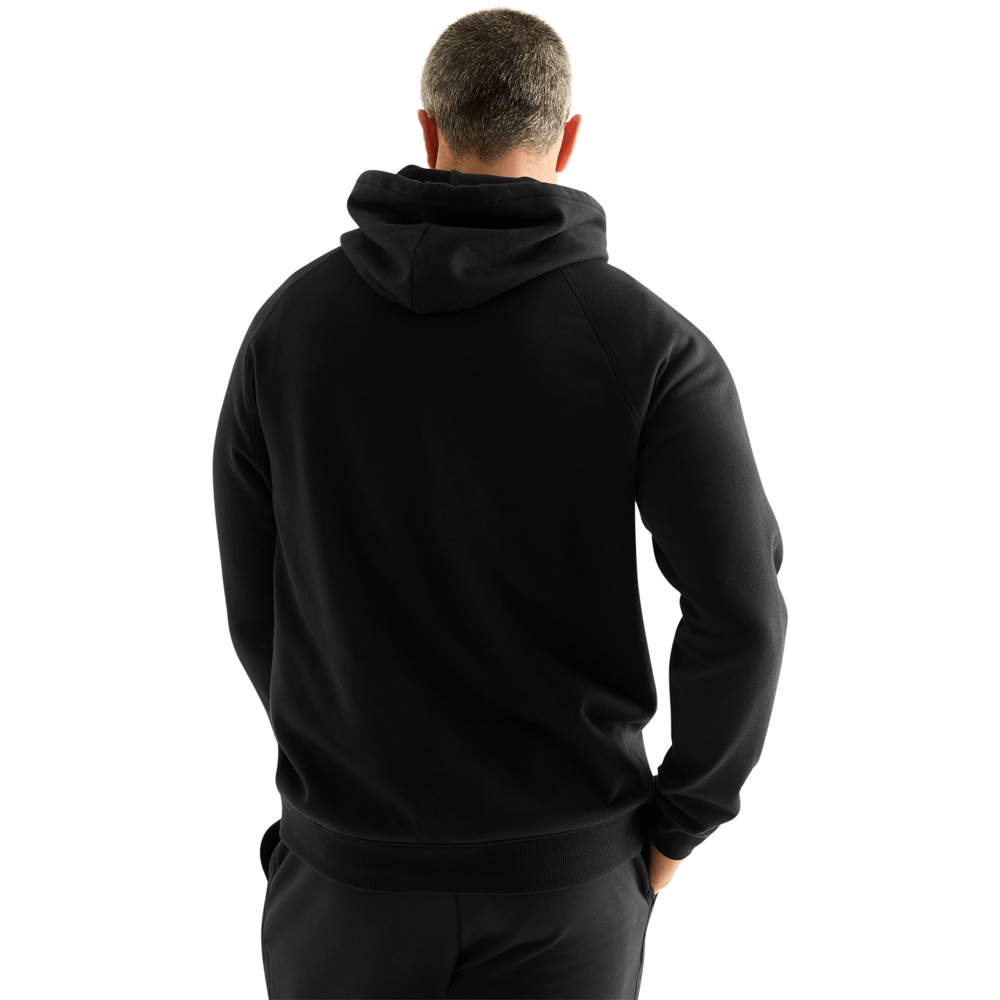 Men's Black NOBULL Hoodie Back Angle.
