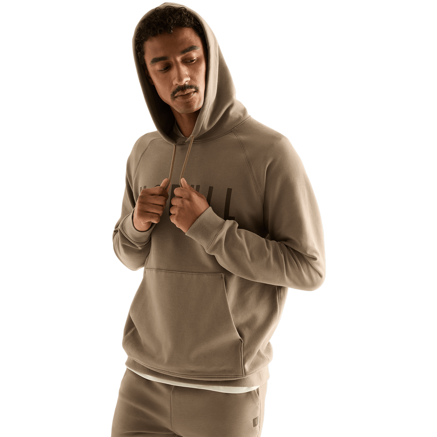 Men's Fallen Rock NOBULL Hoodie Front Hoodie Up Angle.
