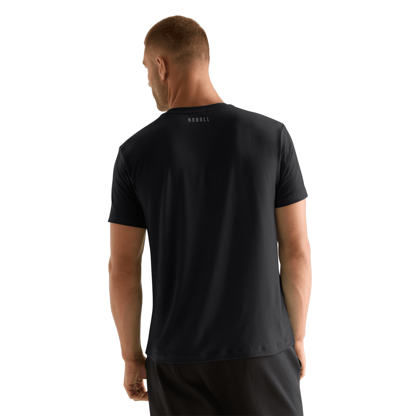Black Men's Tee Back Angle.