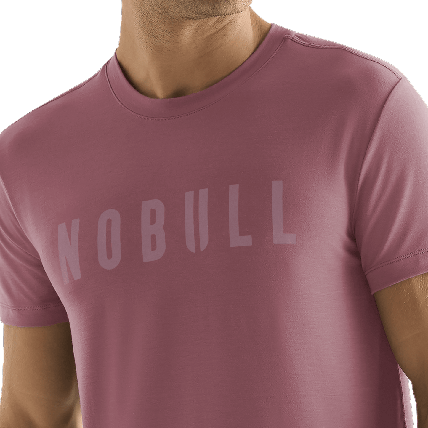 Shadow Rose Men's NOBULL Tee Front Detail Angle.