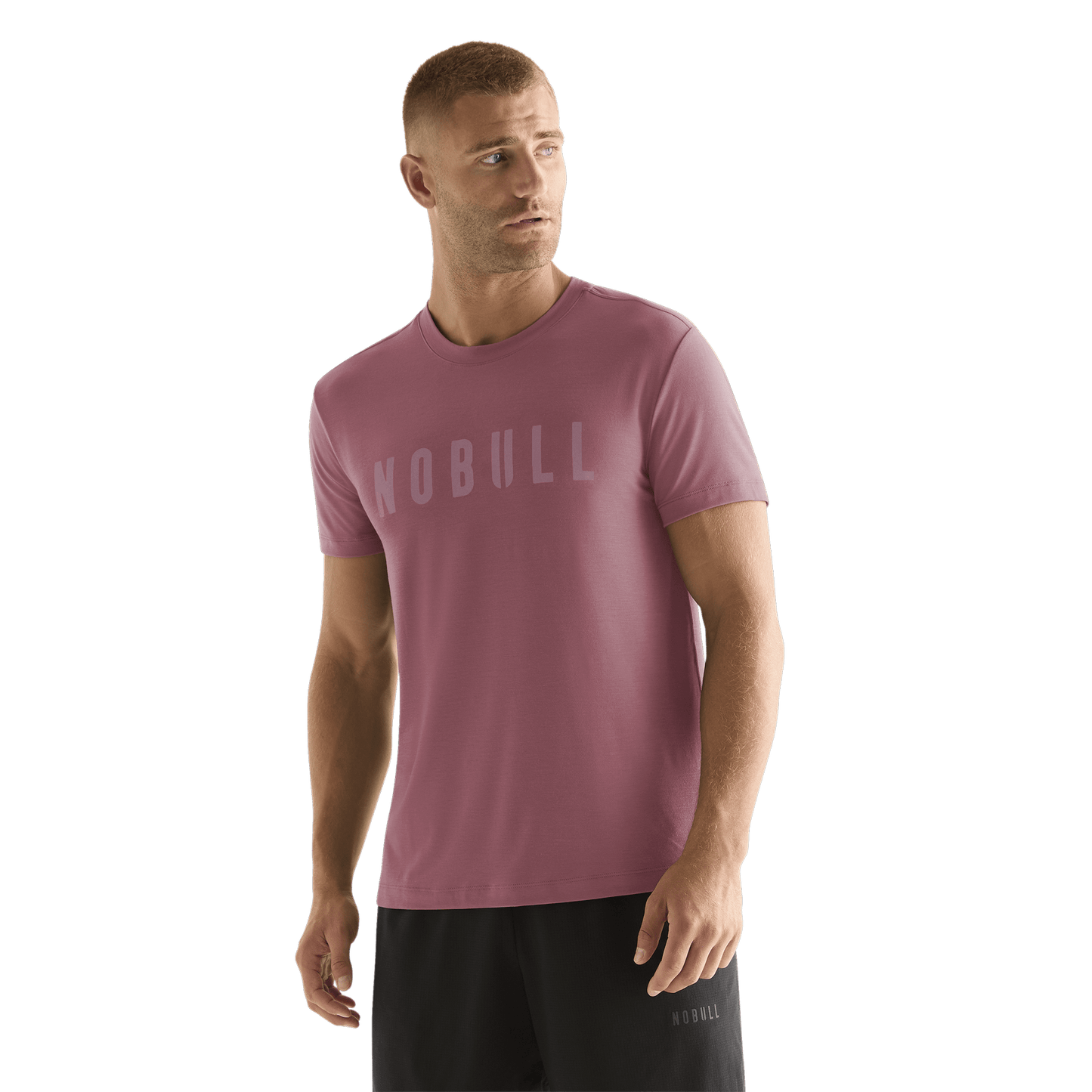 Shadow Rose Men's NOBULL Tee Front Angle.