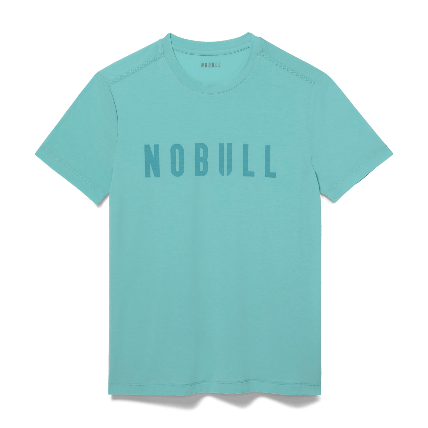Aqua Heather Men's NOBULL Tee Silhouette Angle.