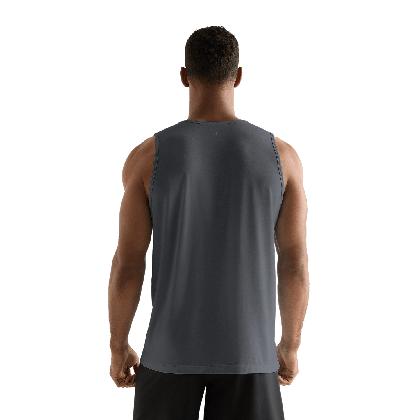 Charcoal Heather Men's NOBULL Tank Back Angle.