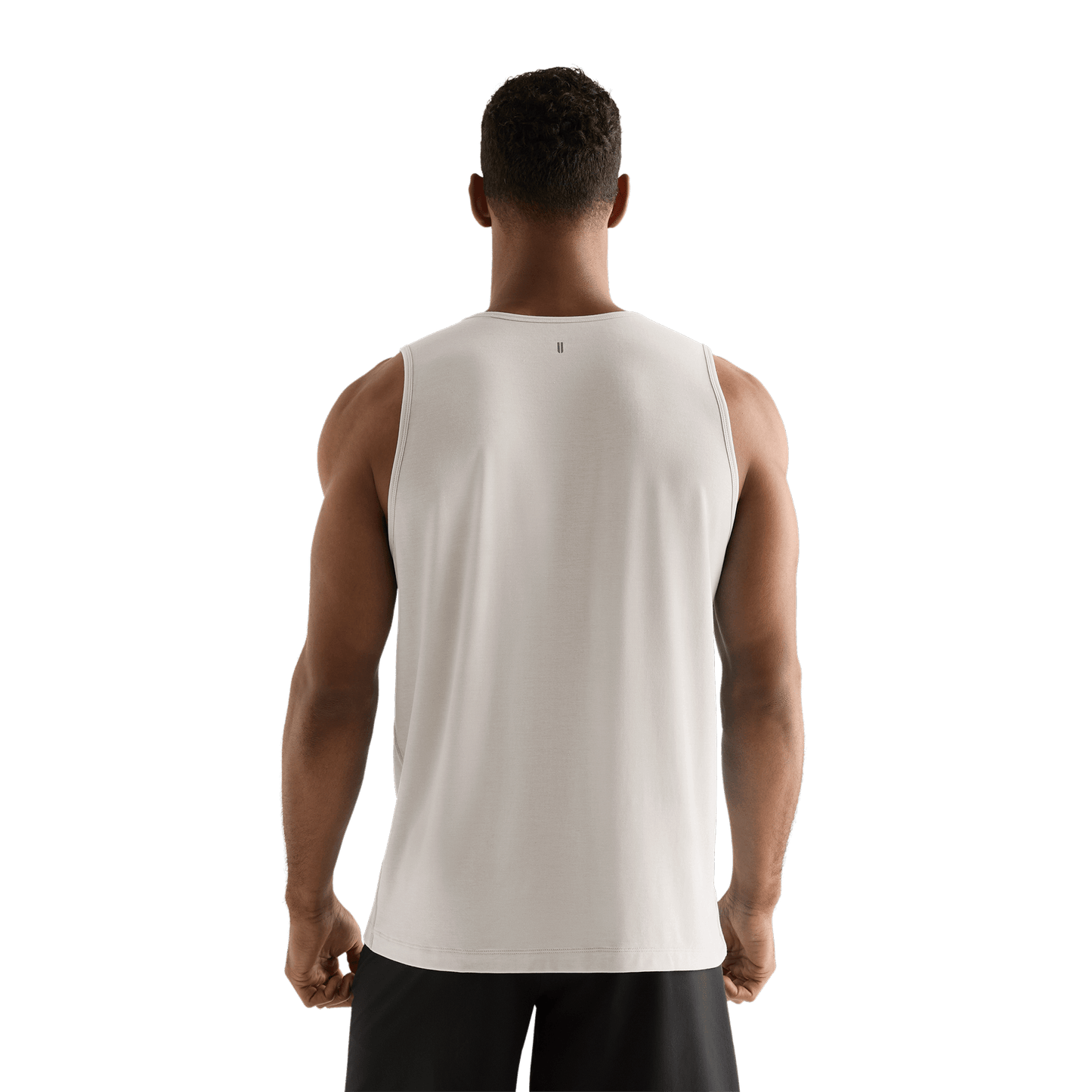 Oatmeal Men's NOBULL Tank Back Angle.