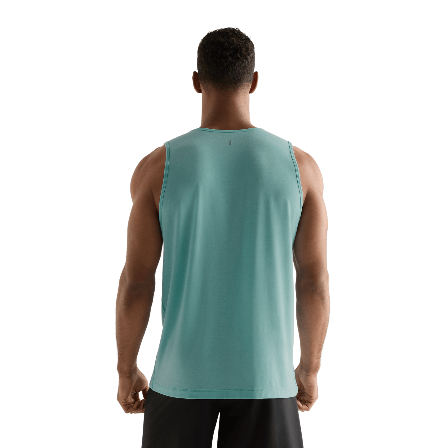 Oil Blue Men's NOBULL Tank Back Angle.
