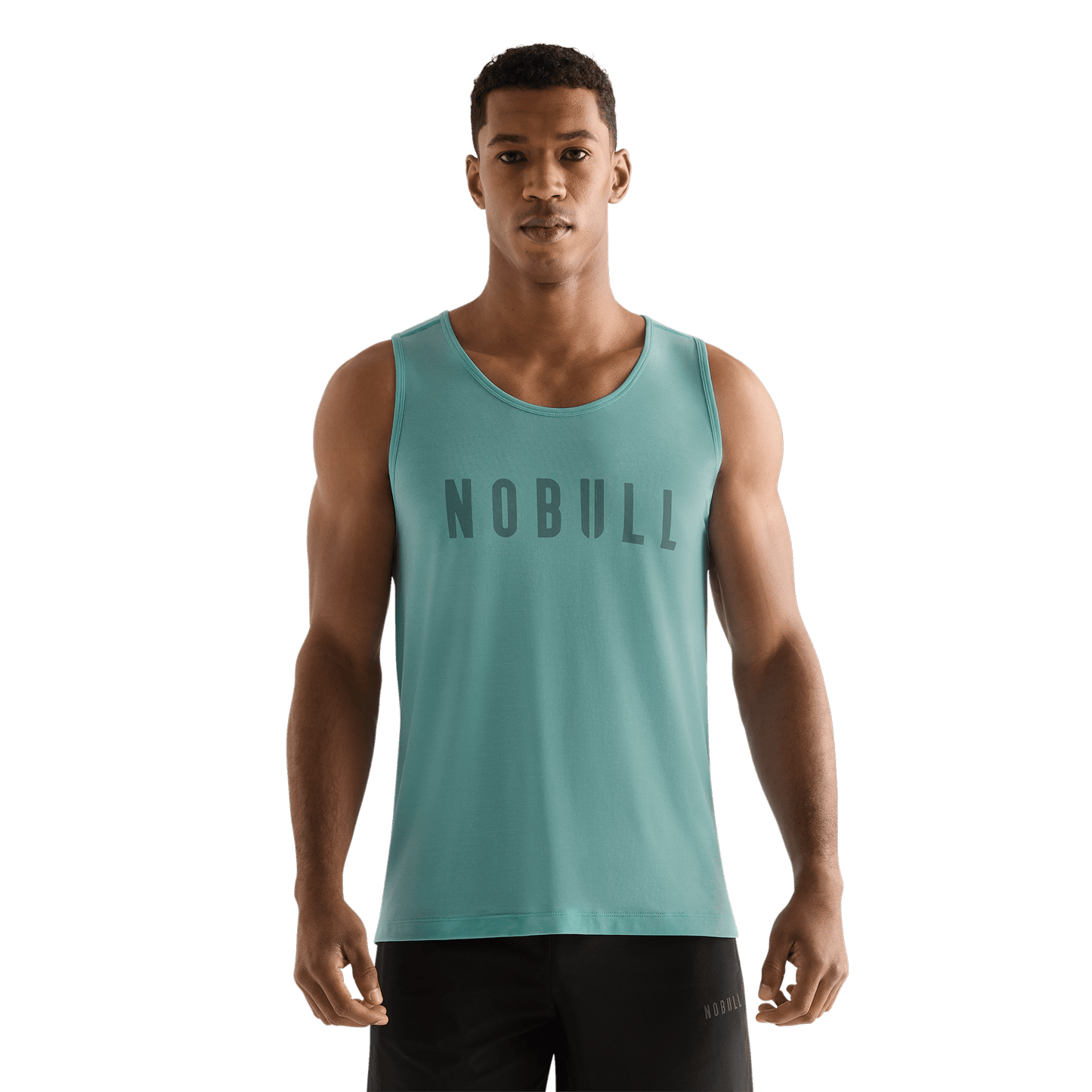 Oil Blue Men's NOBULL Tank Front Angle.