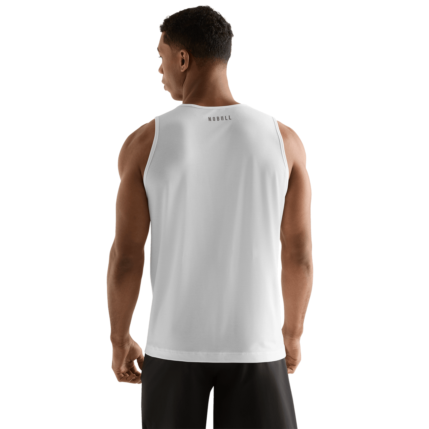 White Men's U Tank Back Angle.