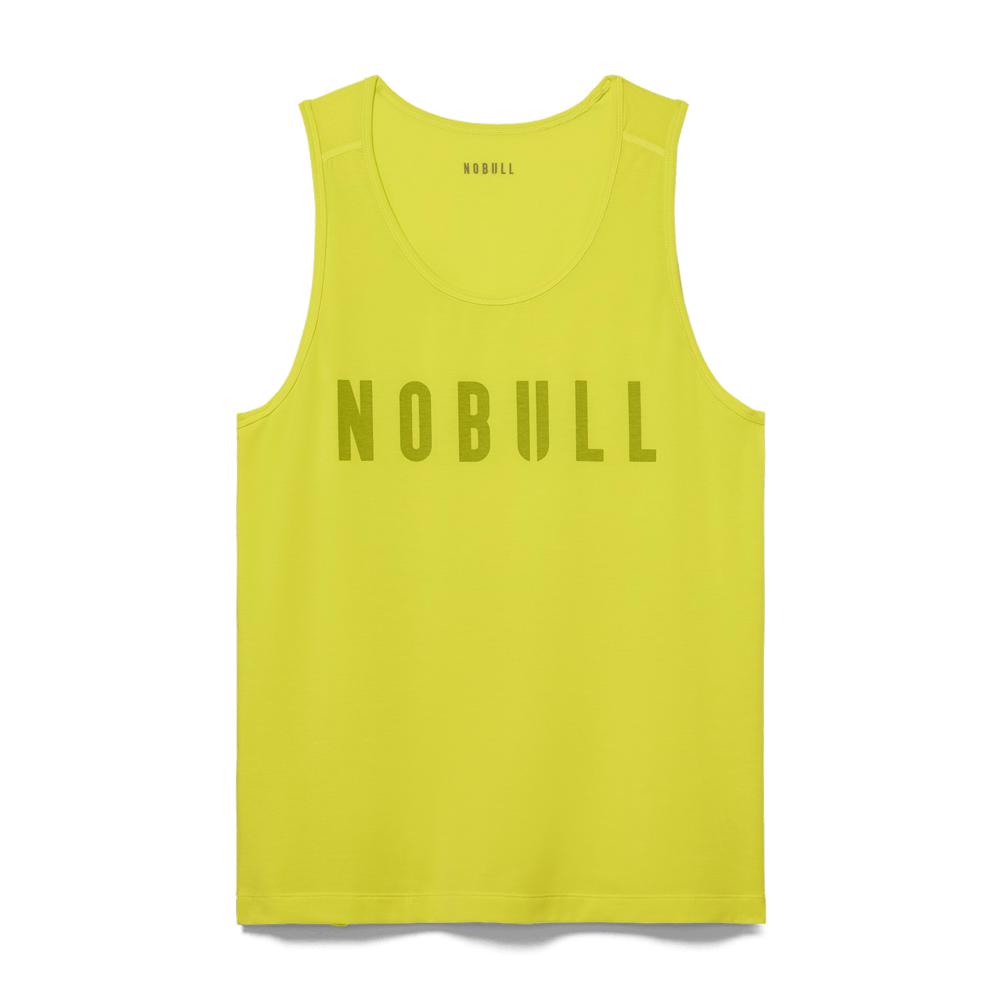 Neon Yellow Men's NOBULL Tank Silhouette Angle.