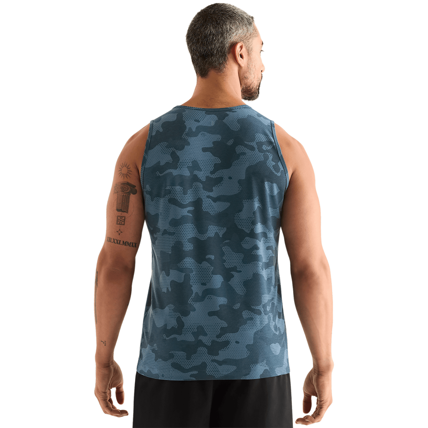 Coastal Blue Camo Men's Tank Back Angle.