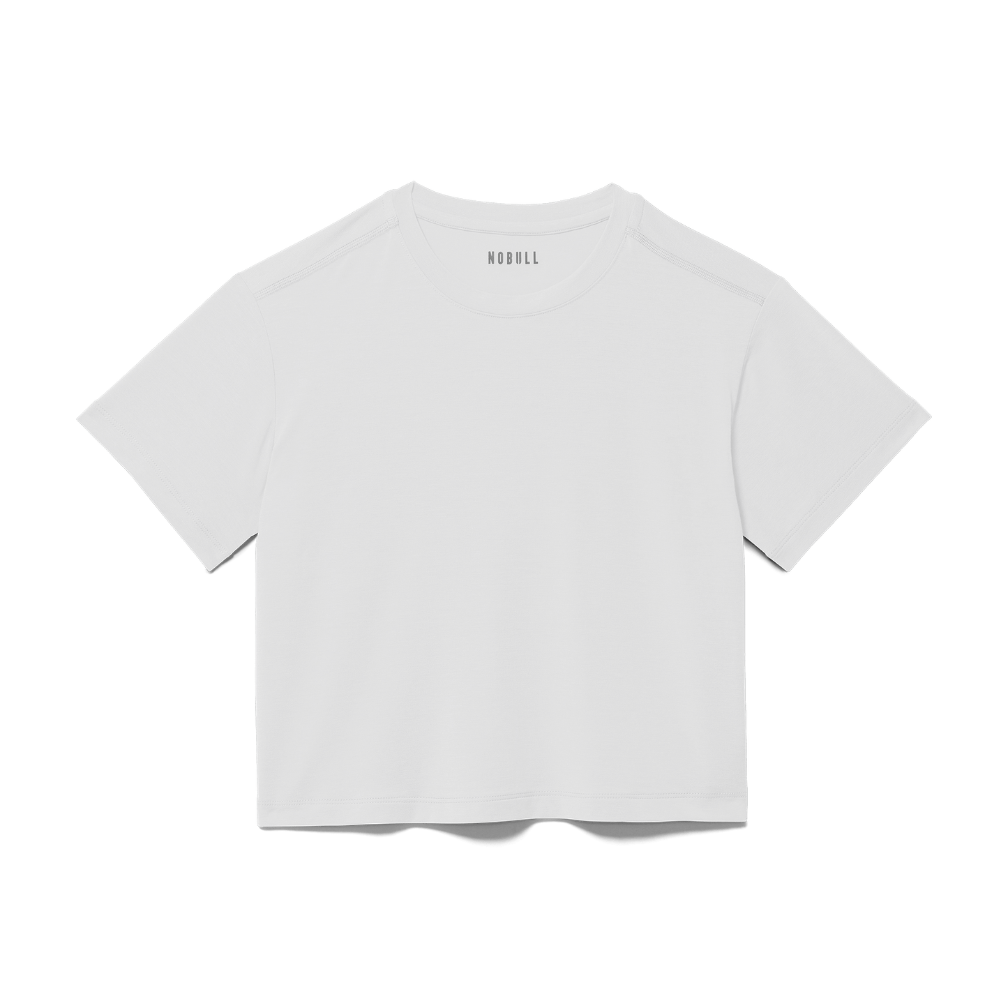 White Women's Boxy Tee Silhouette Angle.