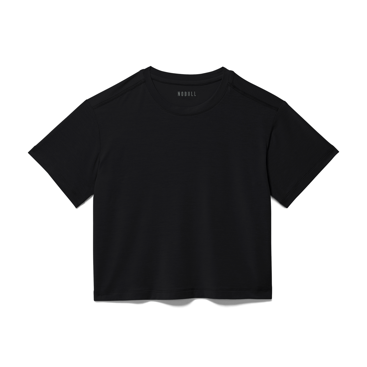 Black Women's Boxy Tee Silhouette Angle.