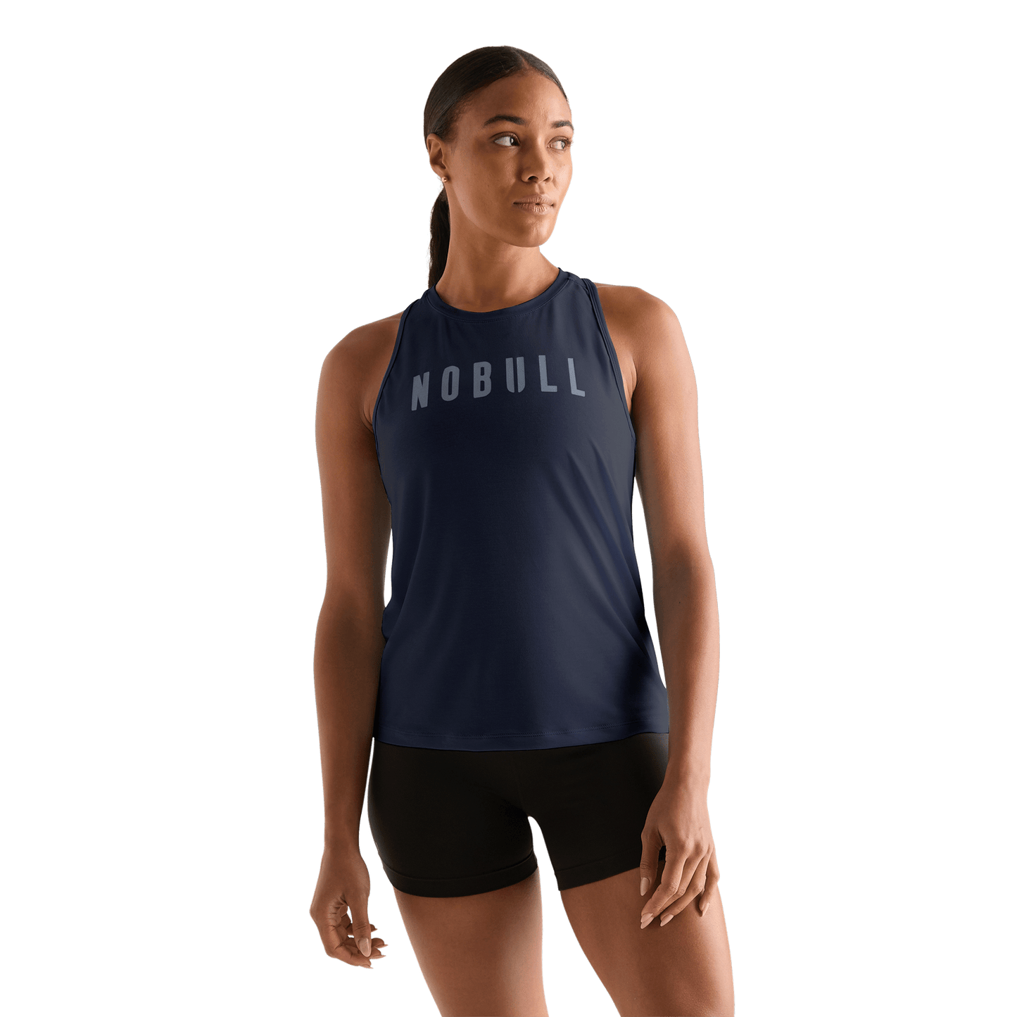 Night Navy Women's NOBULL High-Neck Tank Front Angle.