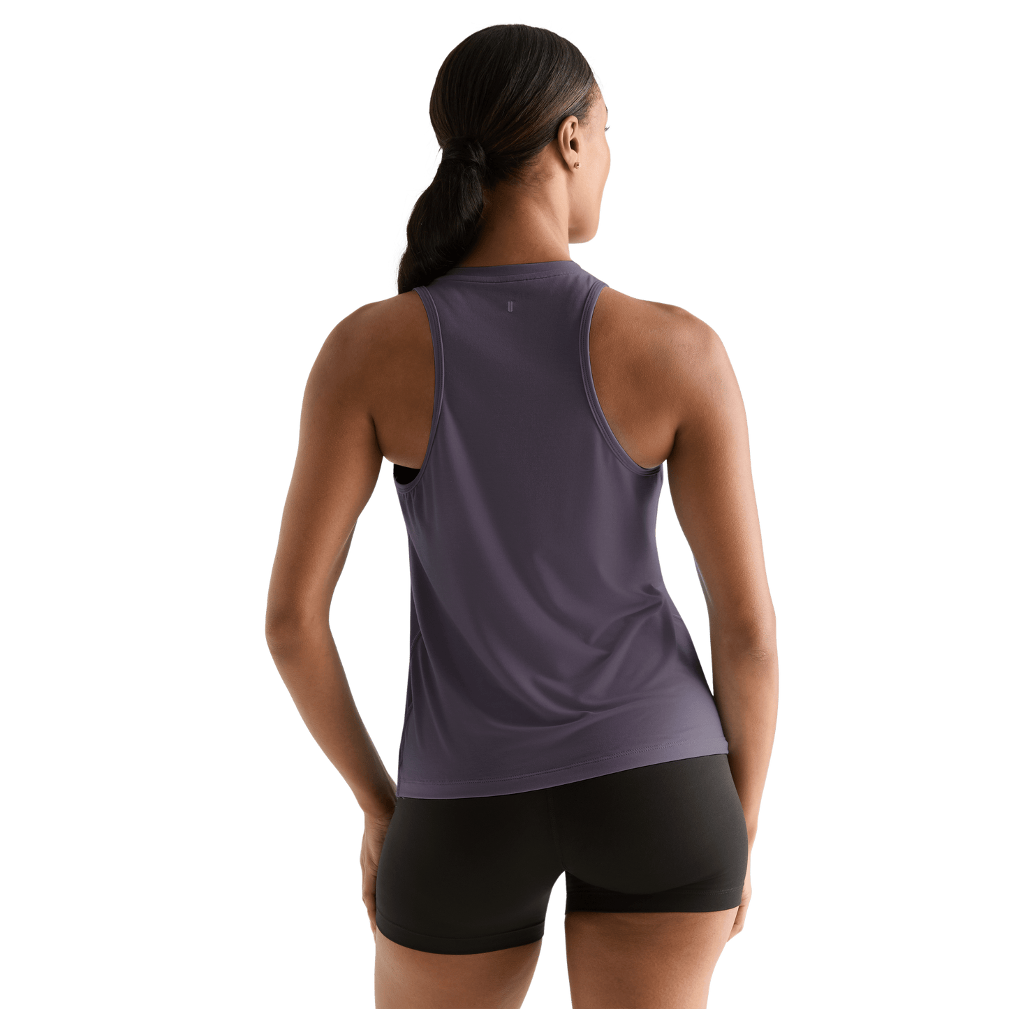 Black Plum Women's NOBULL High-Neck Tank Back Angle.