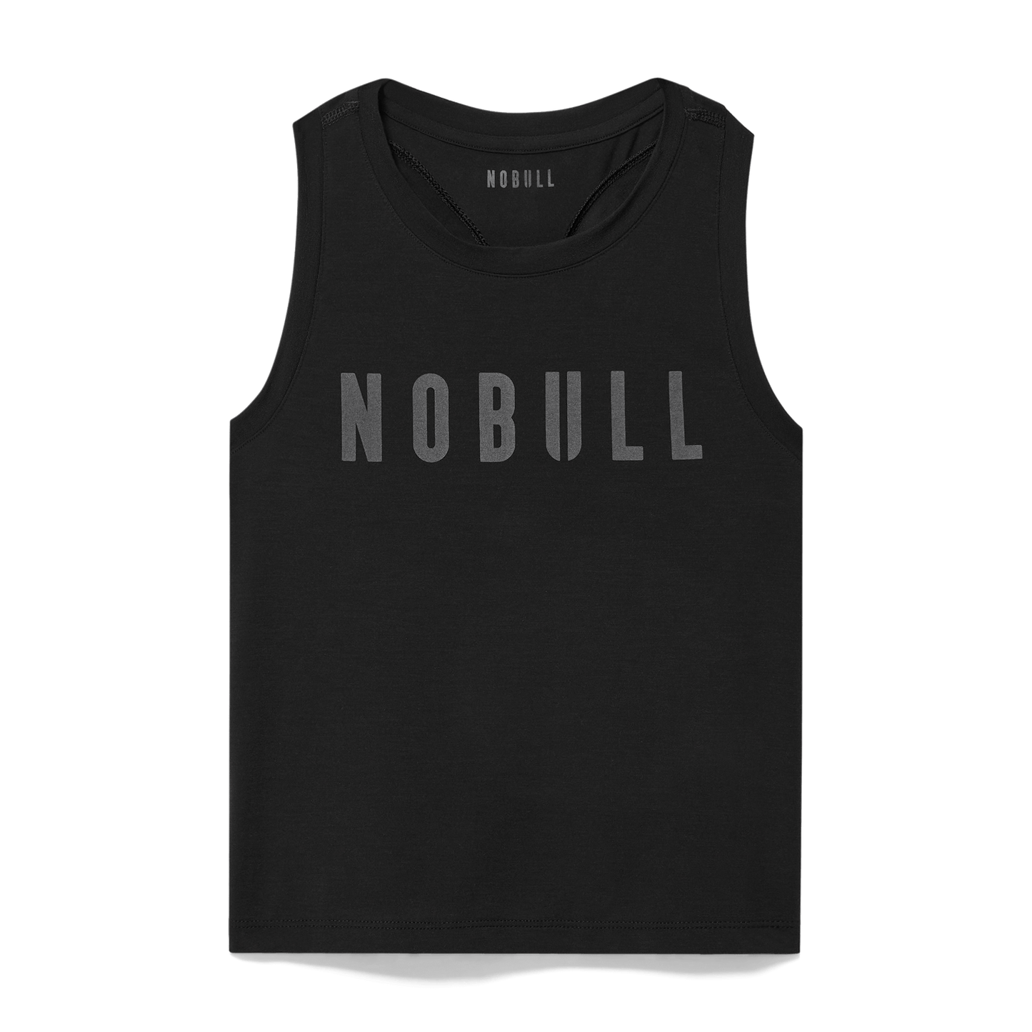 Black Women's NOBULL Fitted Tank Silhouette Angle.