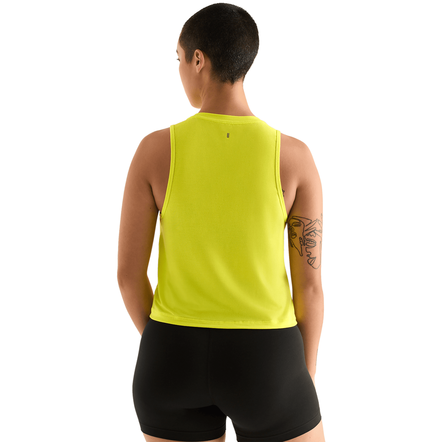Neon Yellow Women's Muscle Tank Back Angle.