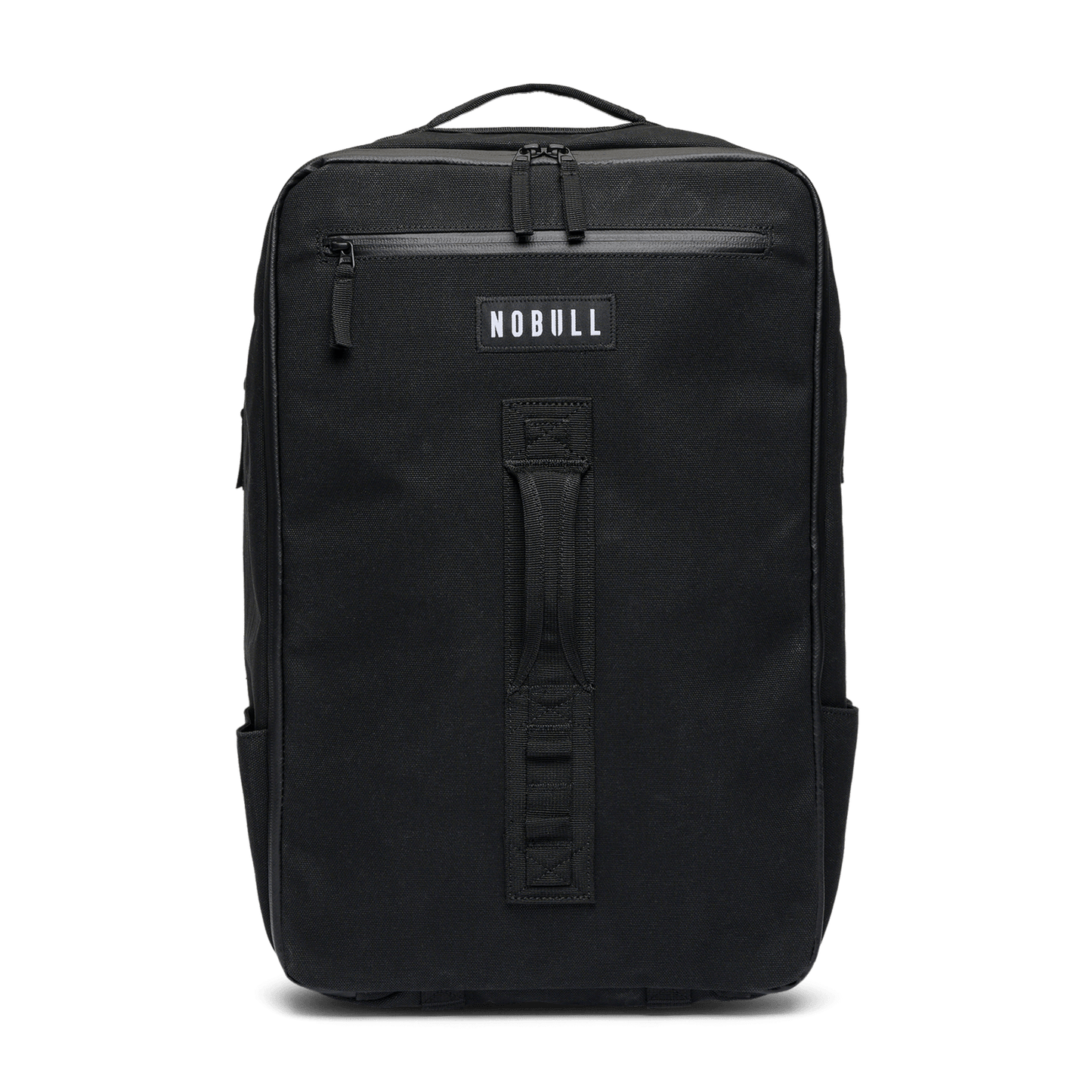 Black Waxed Canvas Backpack Front Angle