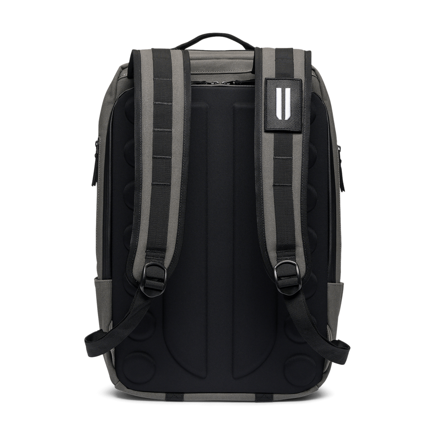 Waxed Grey Canvas Backpack Back Angle