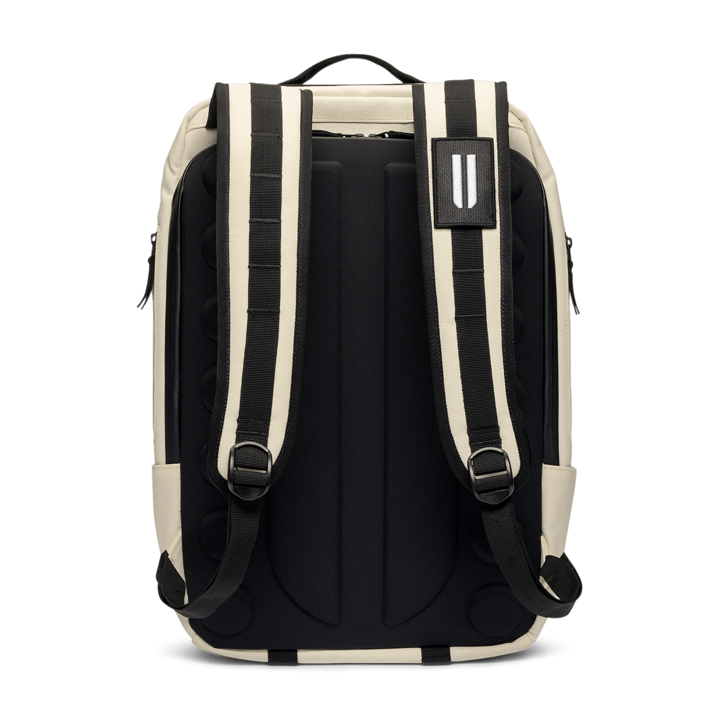 Ivory Waxed Canvas Backpack Back Angle