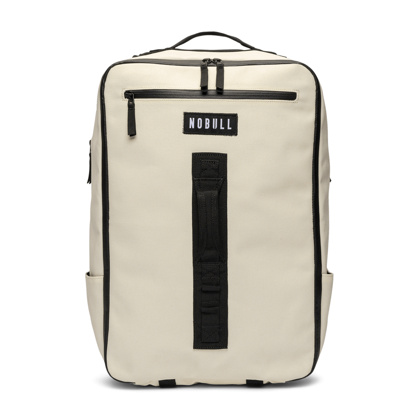 Ivory Waxed Canvas Backpack Front Angle