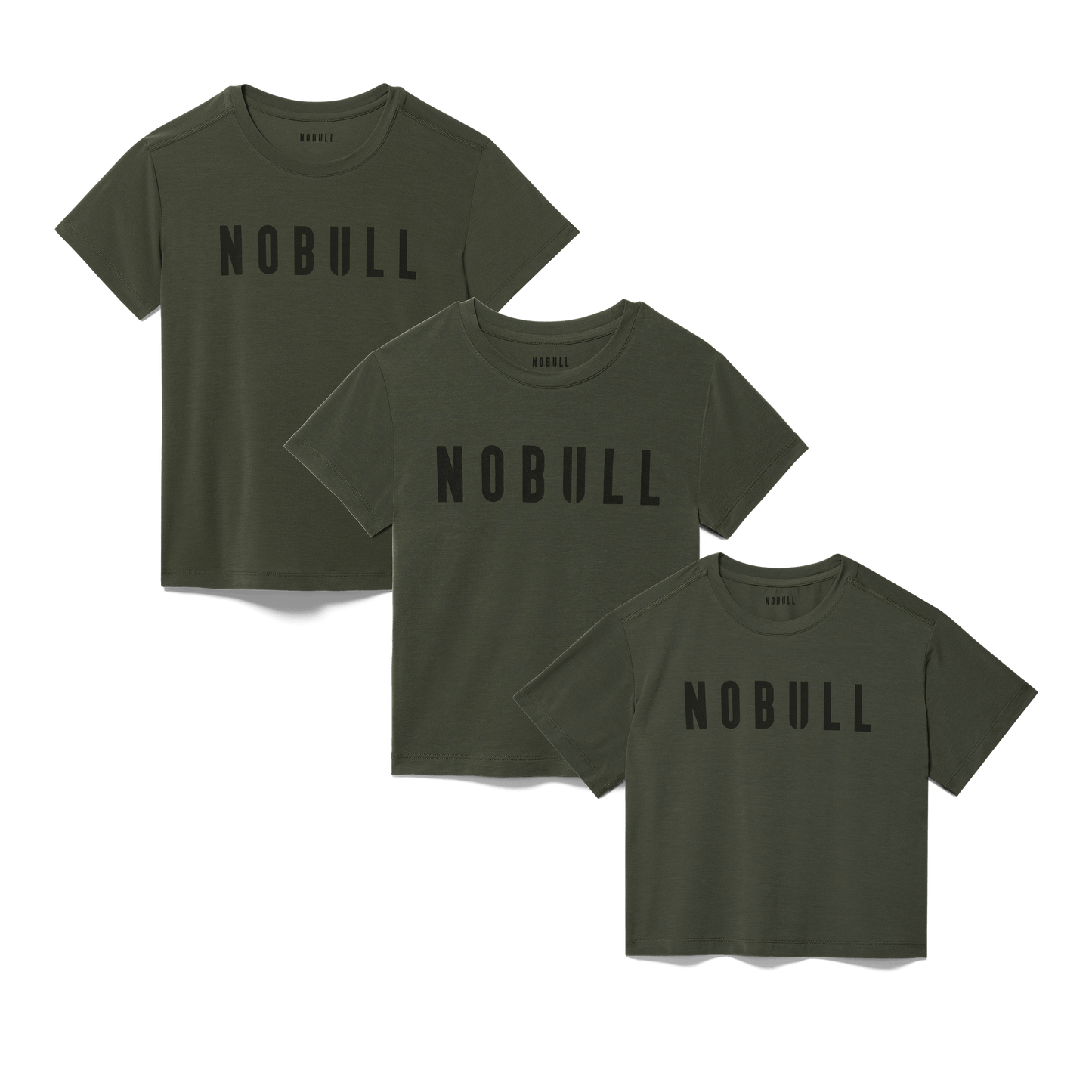 Women's NOBULL Mixed Tee Assortment 3 Pack - Dark Army