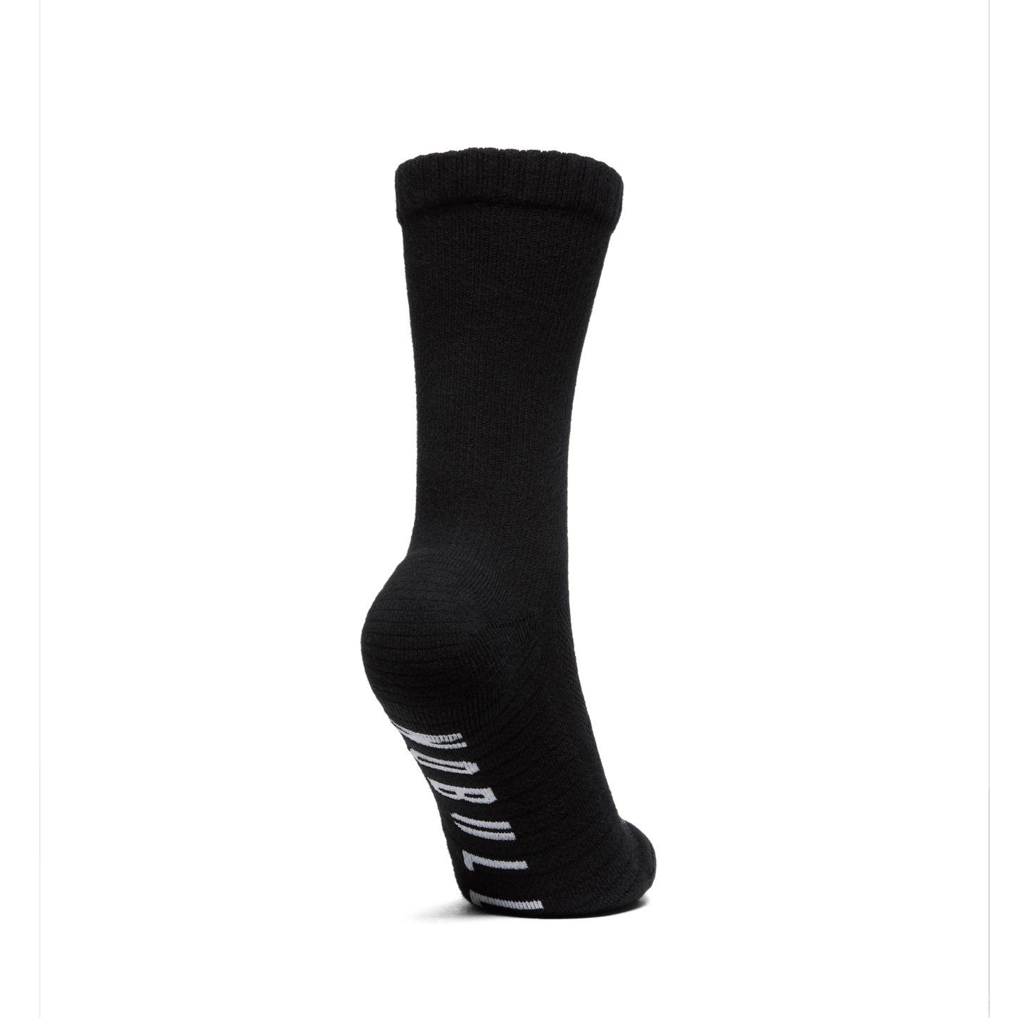 Black Crew Sock Back Silhouette Angle