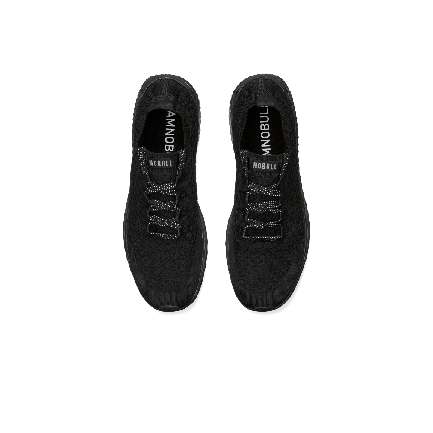 Women's Black Allday Knit Shoes Front Above Angle