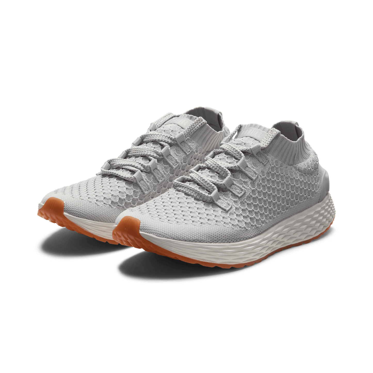 Light Grey Allday Knit Shoes Front Side Angle