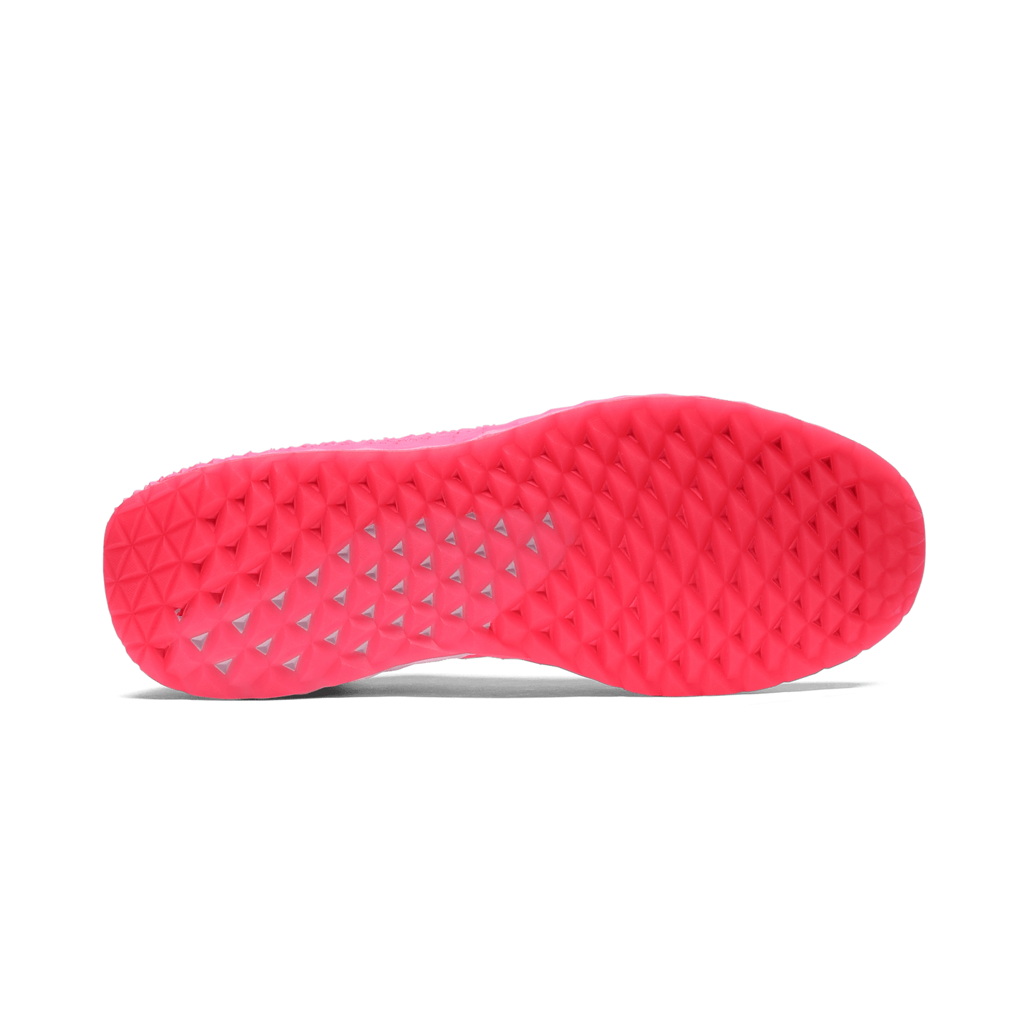 Men's Neon Pink Allday Knit Shoes Bottom Angle