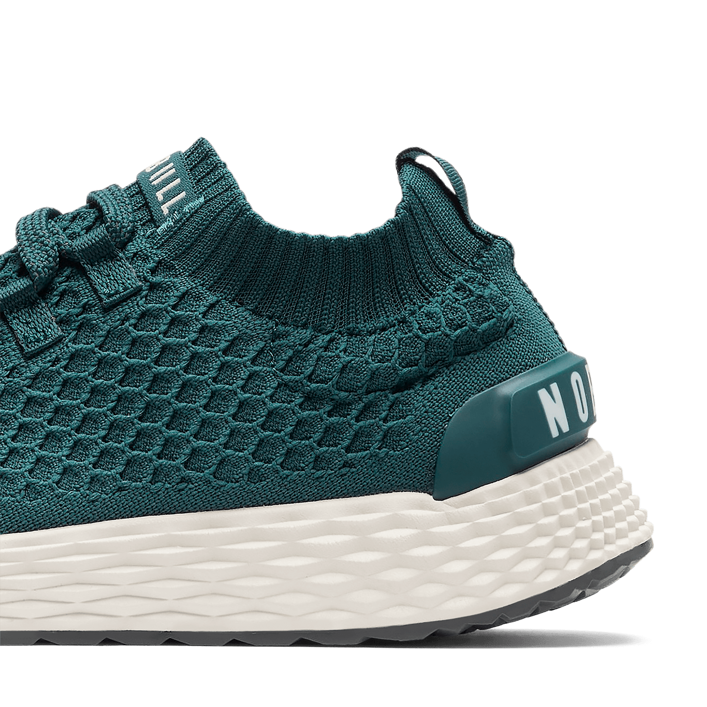 Dark Teal Allday Knit Shoe Detail Shot Angle.