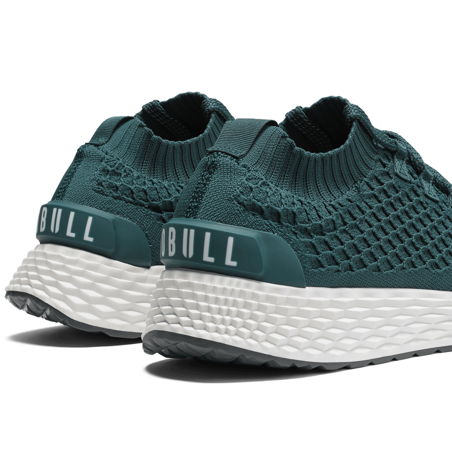Dark Teal Allday Knit Shoe Back Side Angle.
