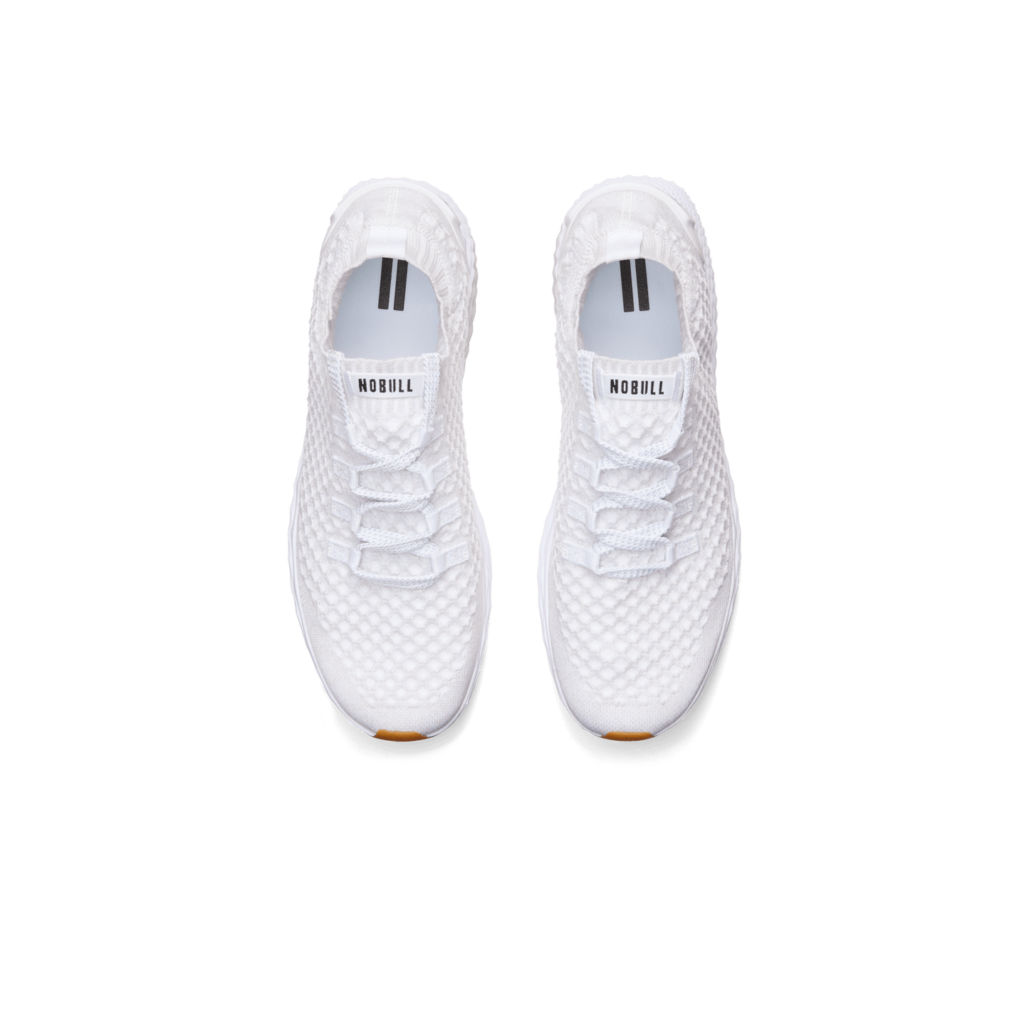 Women's White Allday Knit Shoes Above Angle