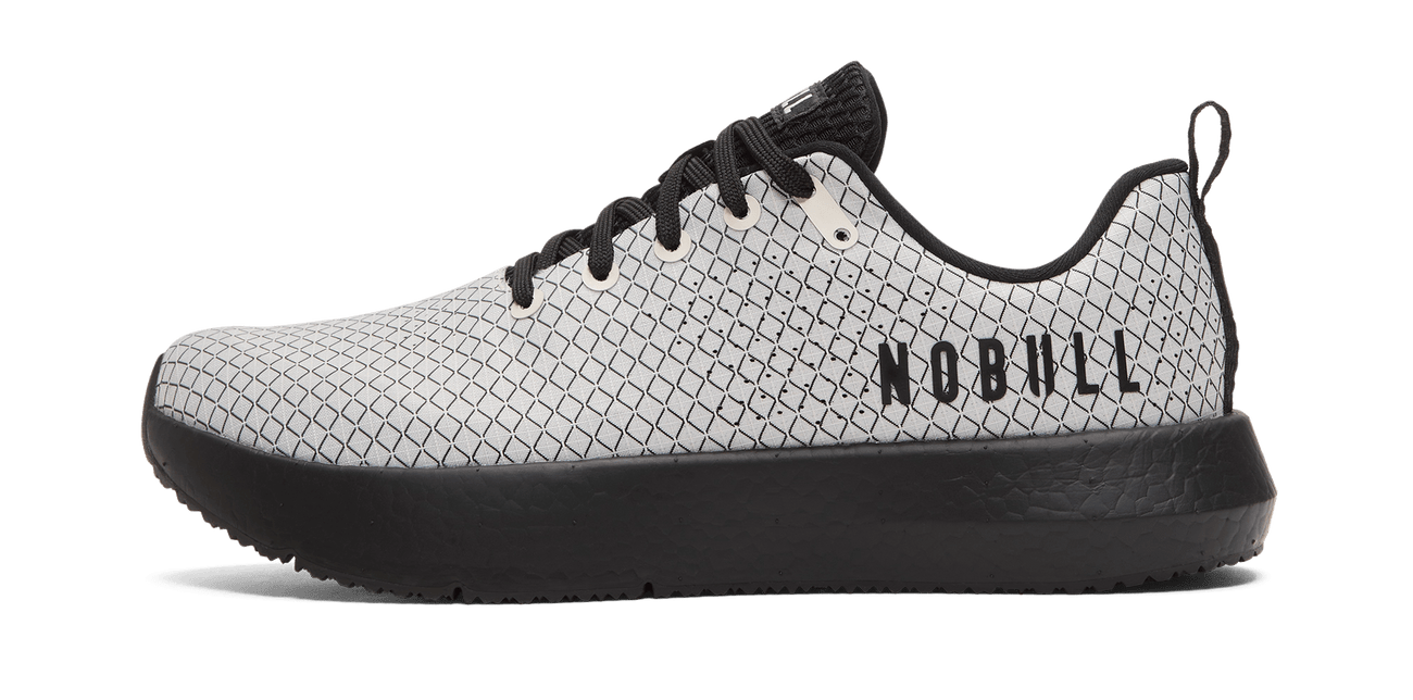 Side angle of white noise drive ripstop shoe