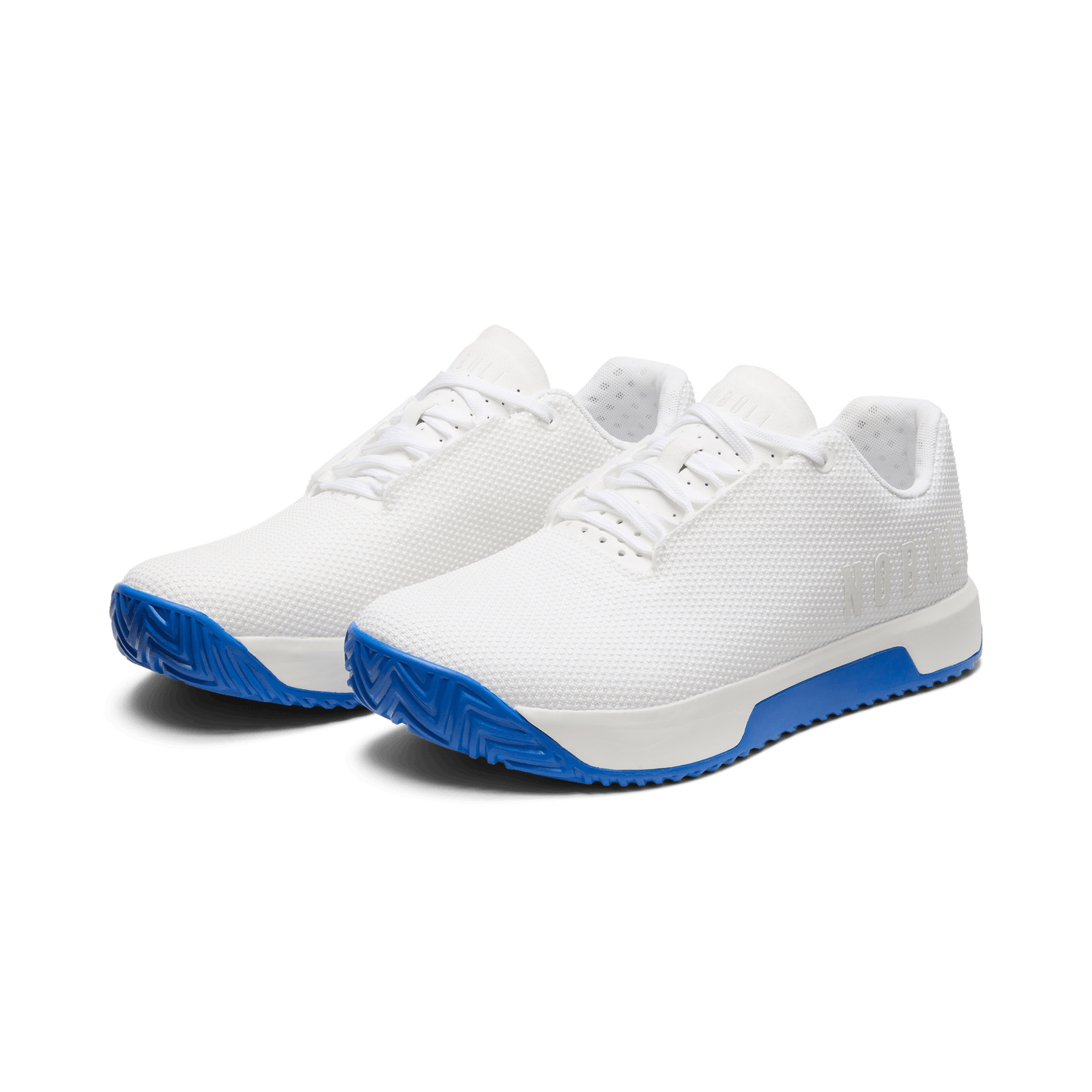 White Royal Blue Outwork Edge (Impact) Shoes Front Side Angle
