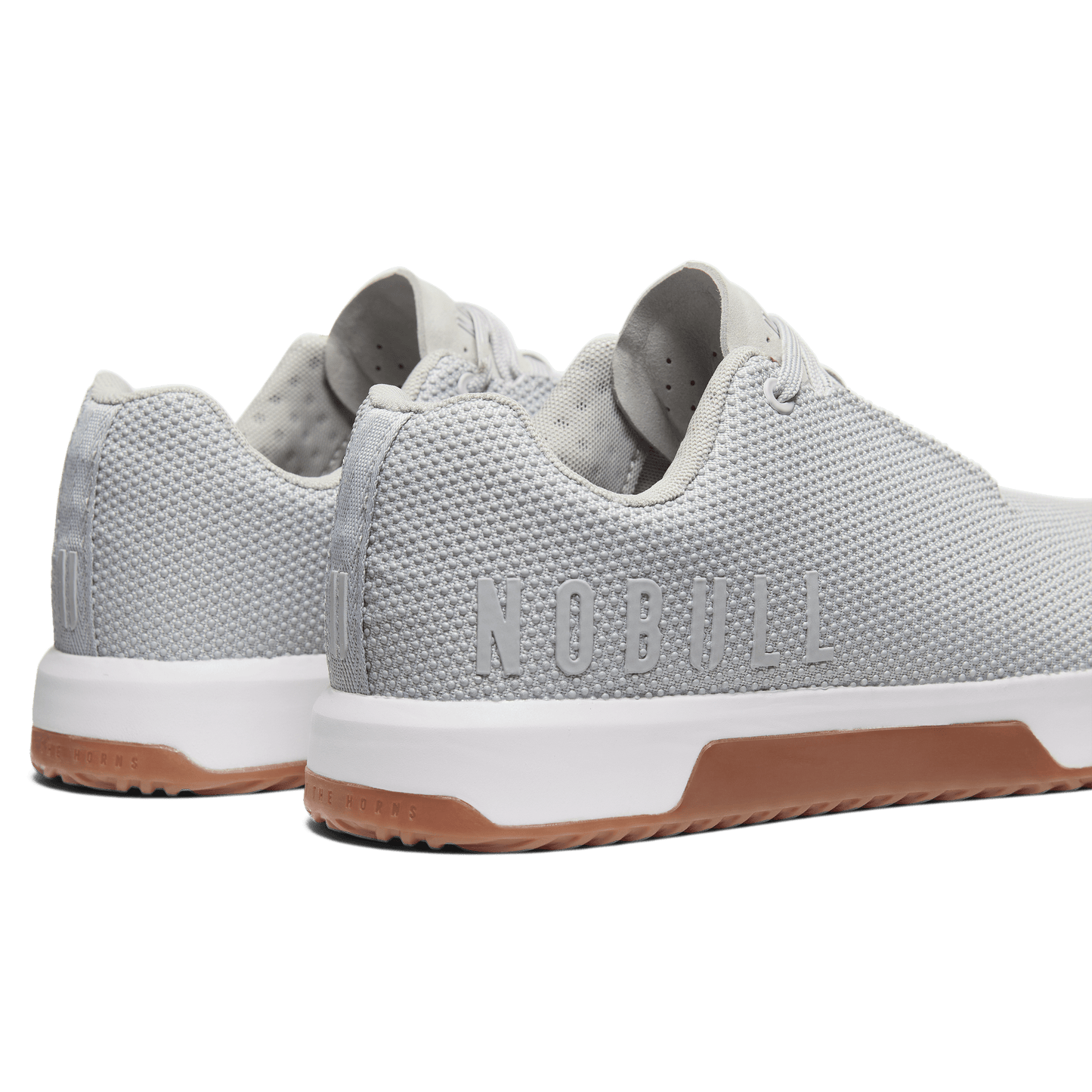 Light Grey Outwork Edge Shoes Back Side Angle.