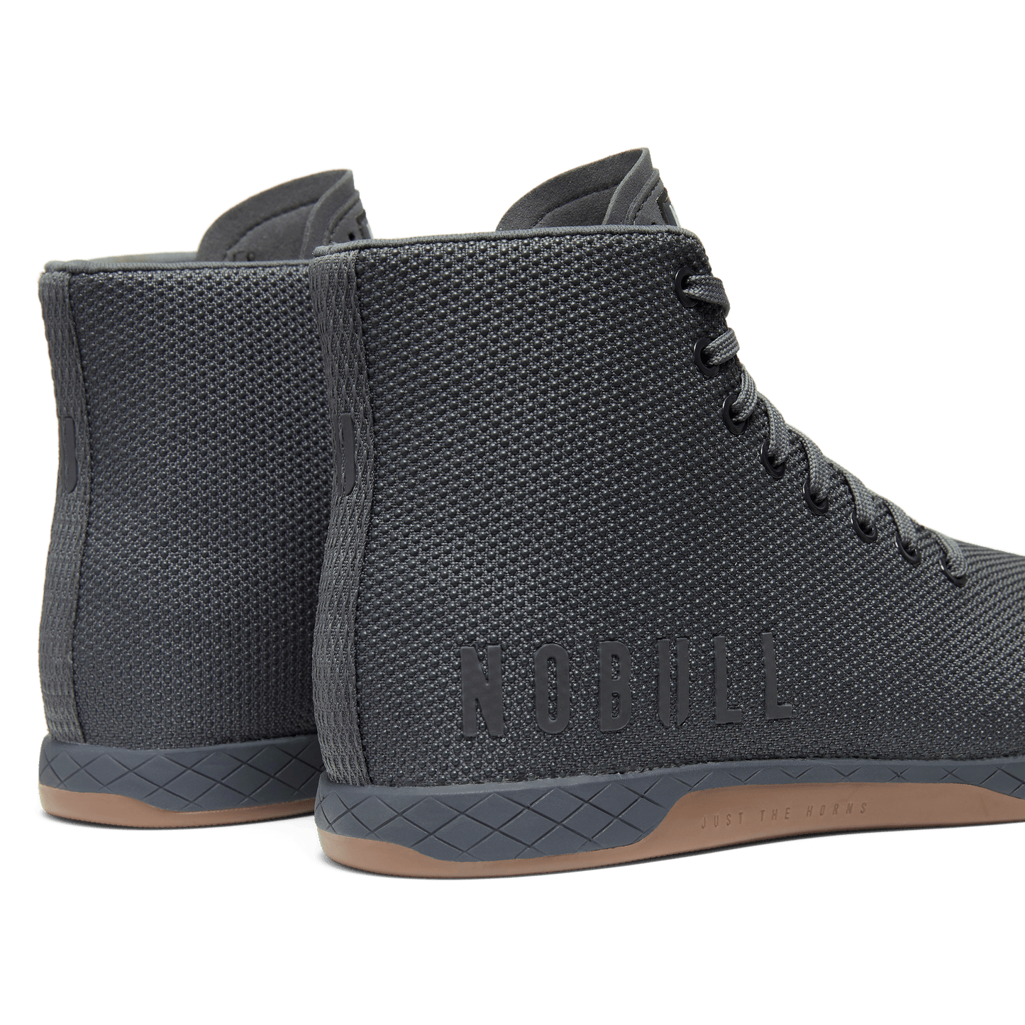 Iron Outwork High-Top Shoes Back Side Angle.