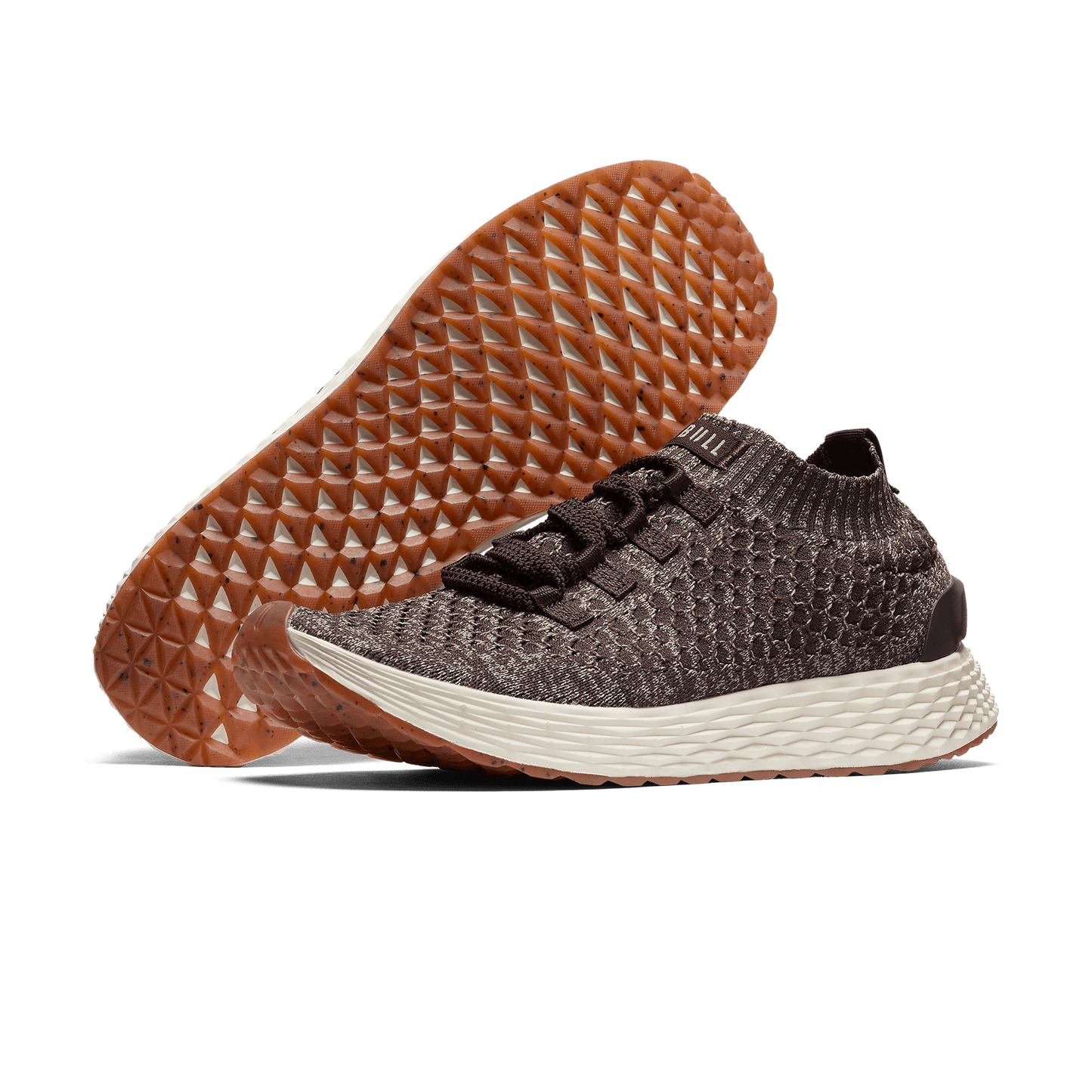 Brown Heather Allday Knit Shoes Angled.