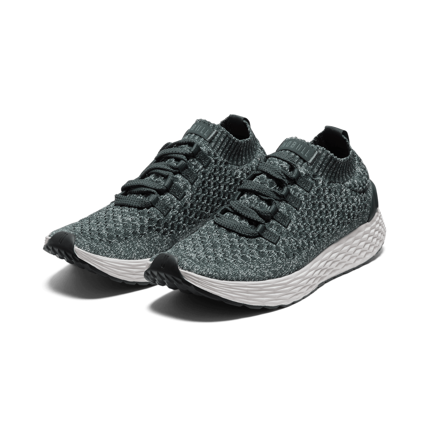 Green Heather Allday Knit Shoes Front Side Angle.