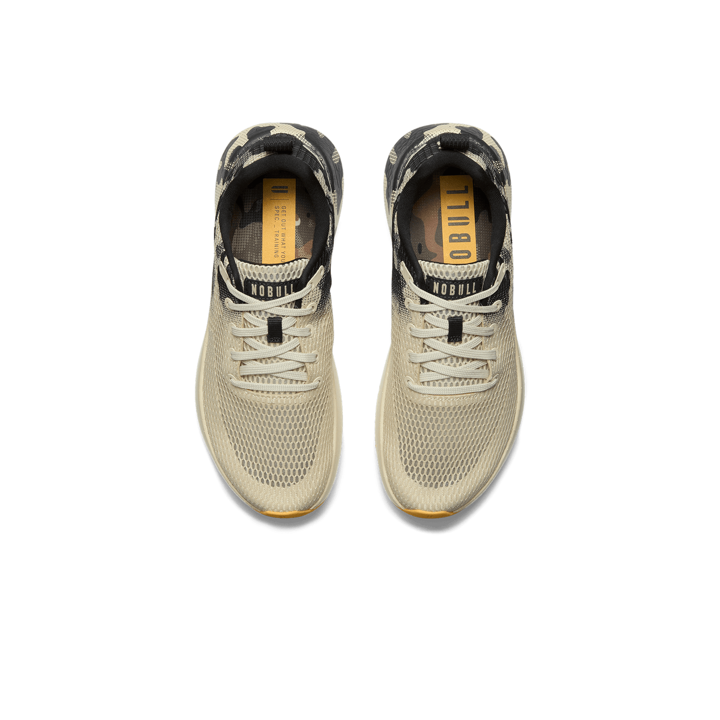 Beige Camo Drive Mesh Shoes Above Angle.