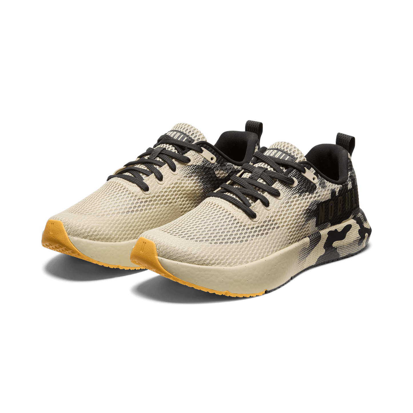 Beige Camo Drive Mesh Shoes Front Side Angle.
