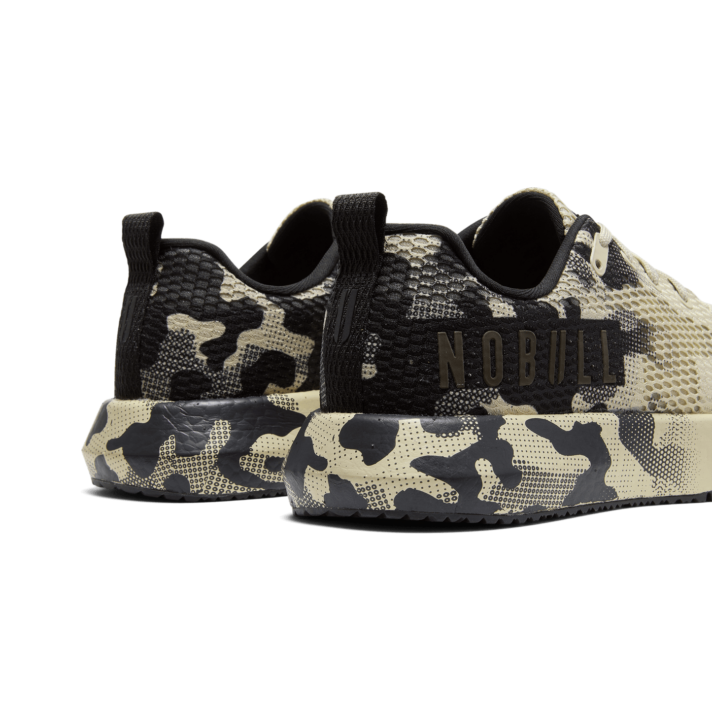 Beige Camo Drive Mesh Shoes Back Side Angle.