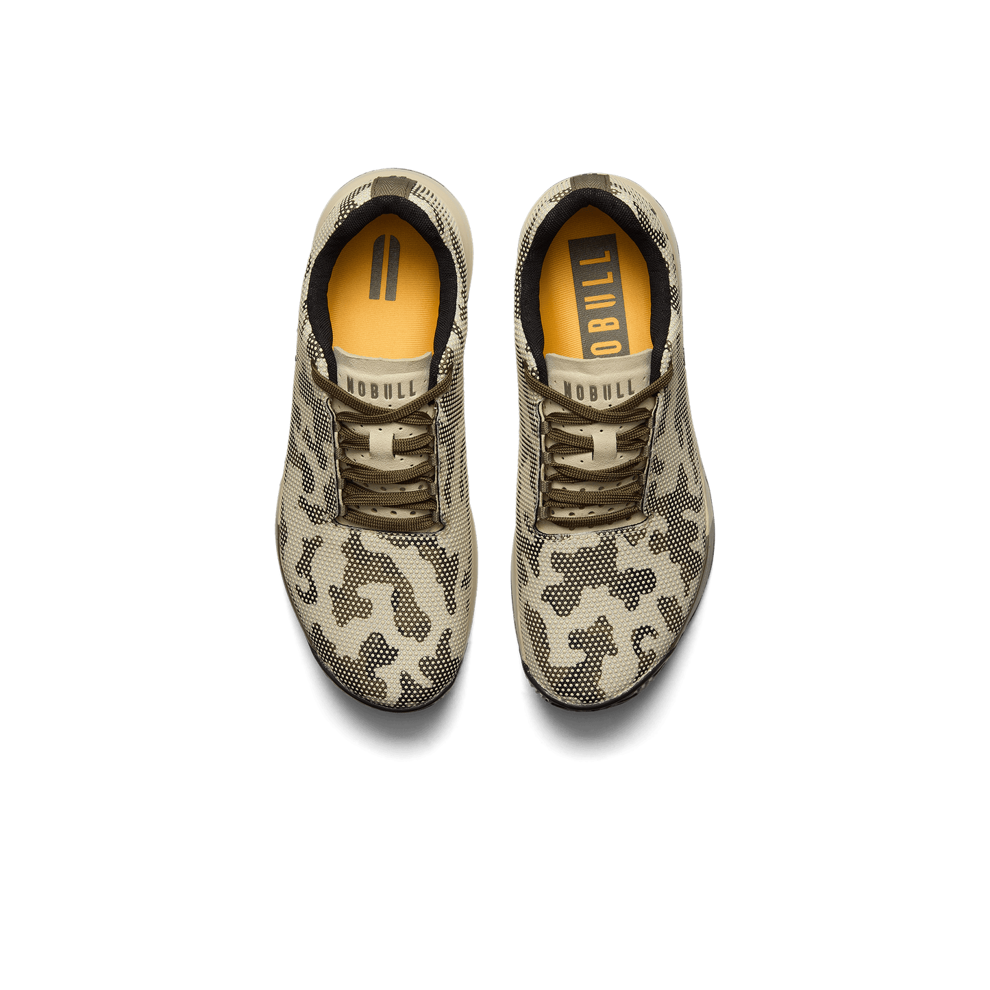 Beige Camo Outwork Edge Shoes Above Angle.
