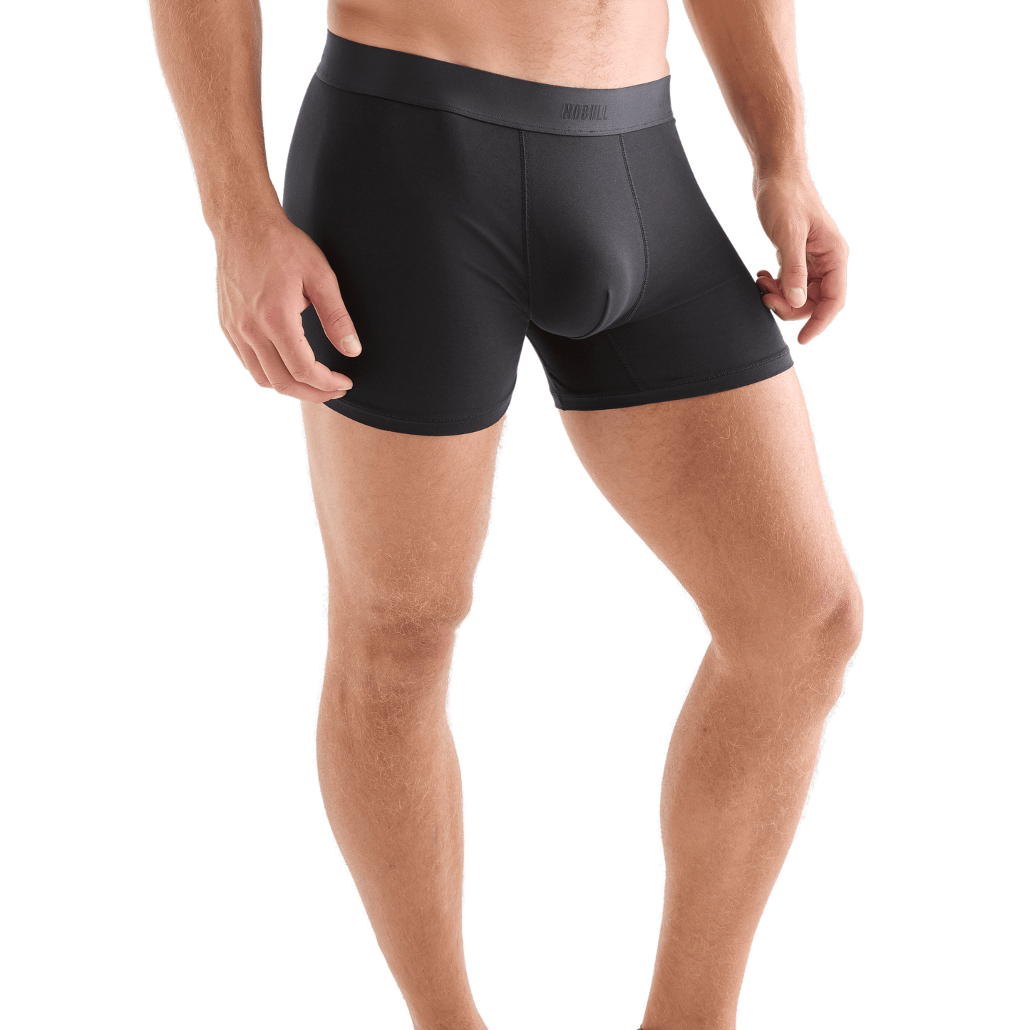 Men's Black Allday Boxer Brief 5" Front Angle