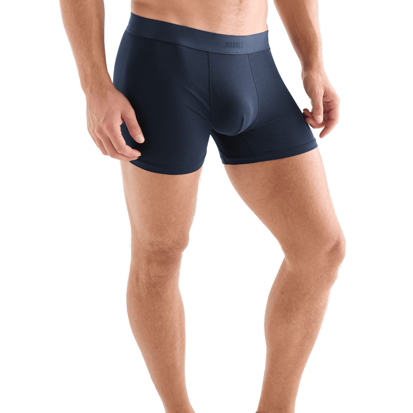 Men's Navy Allday Boxer Brief Front Angle